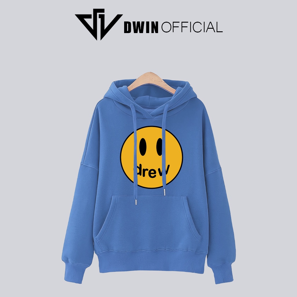 Áo hoodie DREW nỉ unisex DWIN basic nam nữ form rộng oversize local brand SP00058