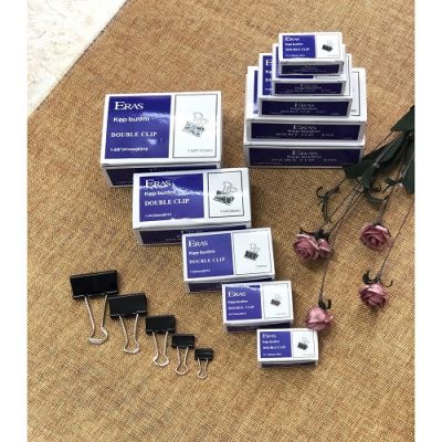 Kẹp tài liệu đen 15mm - 51mm, Kẹp buom Eras