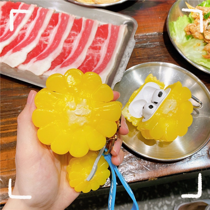 Vỏ Bảo Vệ Hộp Sạc Tai Nghe AirPods3 AirPods3 AirPods3 Pro AirPods2gen Màu Vàng Họa Tiết Trái Bắp Dễ Thương Ốp