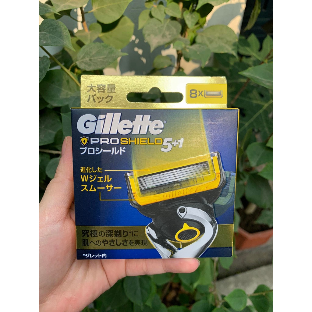 Hộp 8 lưỡi thay thế Dao cạo râu Gillette Fusion 5+1 Nhật Bản