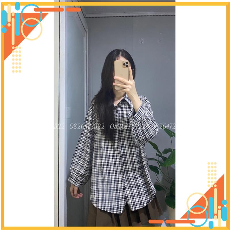Áo sơ mi kẻ, áo kẻ tay bồng, áo kẻ cổ đức đi học đi làm 4 màu MSP23488 | BigBuy360 - bigbuy360.vn