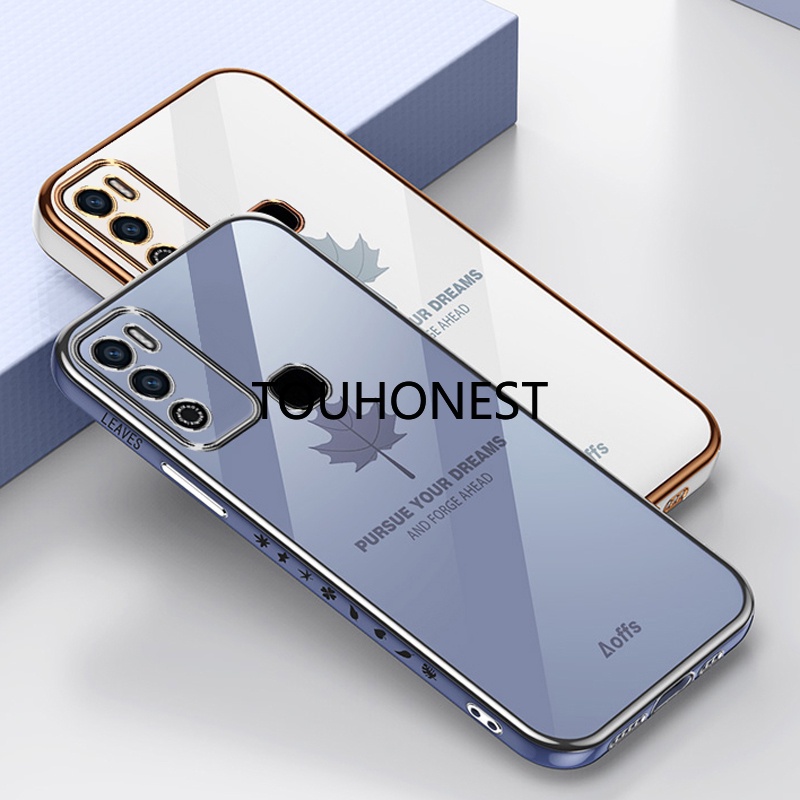 Ốp Điện Thoại Silicon Mềm Hình Lá Phong Kèm Dây Đeo Cho Infinix Zero x Pro Zero X Neo Tecno Spark 5 Air Tecno Spark 6 Air Tecno Spark 6 GO Tecno Spark 7 Pro Pova 2