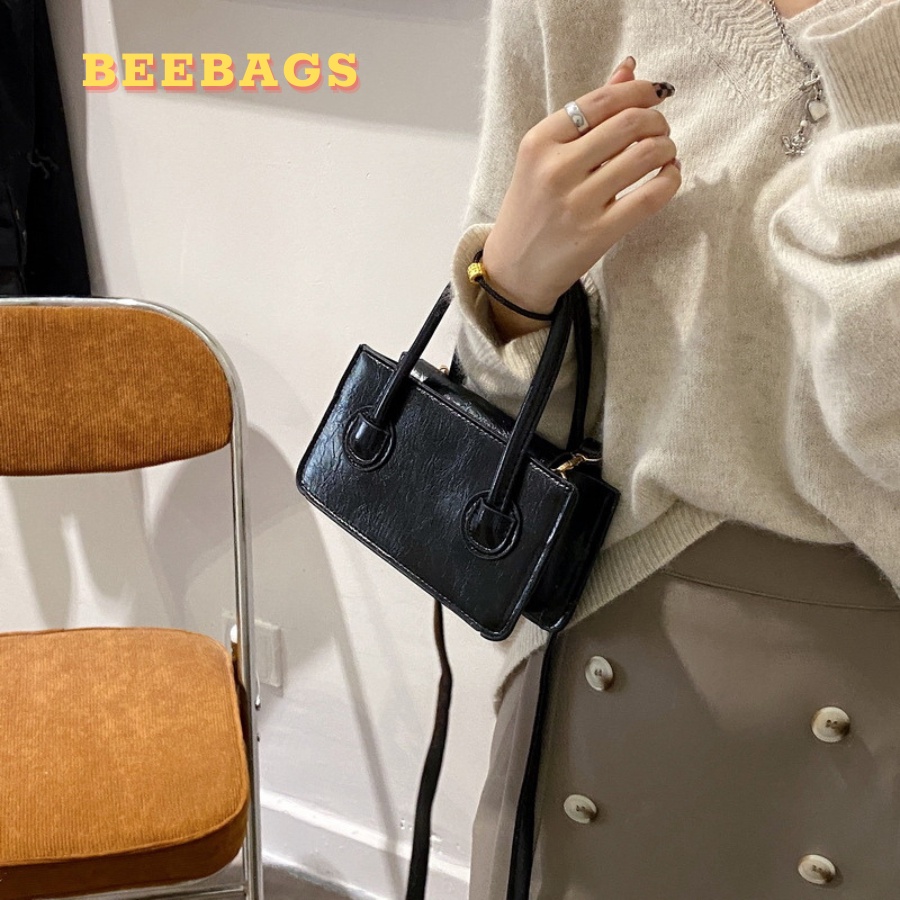 Túi Xách Da Mini Tiểu Thư Màu Hồng, Trắng, Đen, Xanh Dương | TX52 | Túi Mini Nữ Dễ Phối Đồ Phong Cách Dễ Thương Xinh Xắn