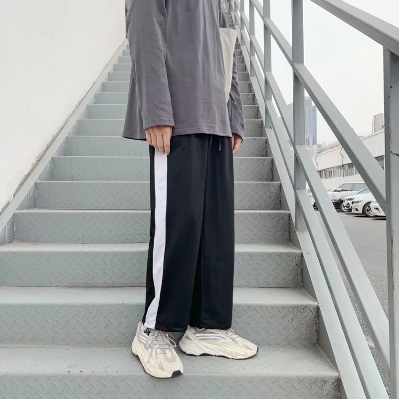 Quần dài lưng thun họa tiết đường kẻ sọc phong cách thời trang nam M-3Xl | BigBuy360 - bigbuy360.vn