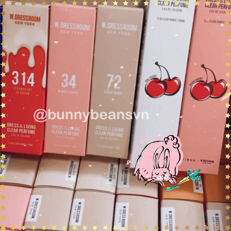 Nước hoa xịt vải xịt quần áo WDRESSROOM Hàn Quốc [cập nhật mùi mới] 🍒 BunnyBeans | Thế Giới Skin Care