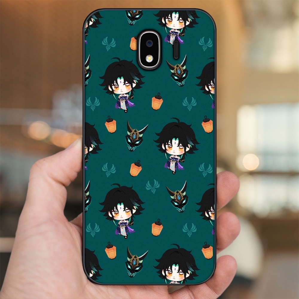 Ốp lưng Samsung J4 viền đen in hình Xiao Genshin Impact