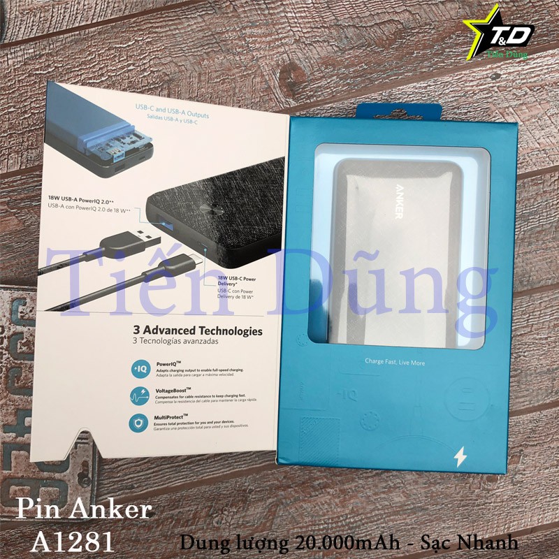 Sạc Dự Phòng ANKER PowerCore Metro Essential 20.000 PD - A1281