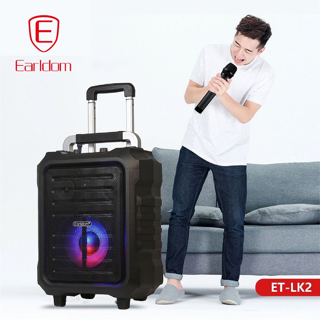 Loa kéo di động Earldom ET- LK2 ( Kèm 2 mic không dây)