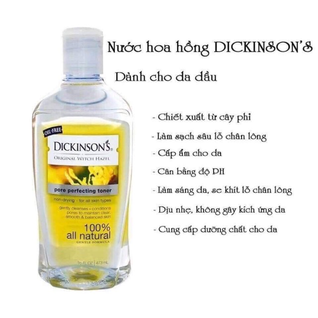 Full 473ml nước hoa hồng dickison (toner dickisons) - Chính hãng