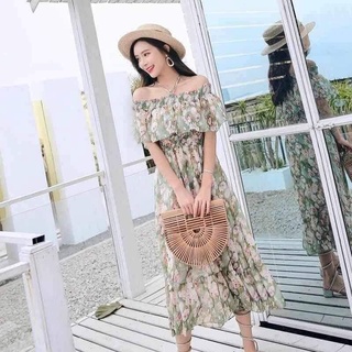 Đầm Maxi voan đuôi cá bèo ngực
