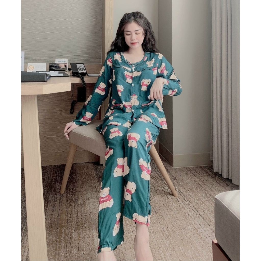 Bộ đồ bầu dài tay M366 chất lanh freesize từ 45 đến 70kg