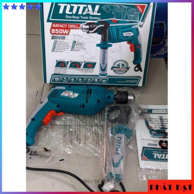 [CHÍNH HÃNG] Total Máy khoan động lực khoan búa 850W TG109136E (TĐSG)