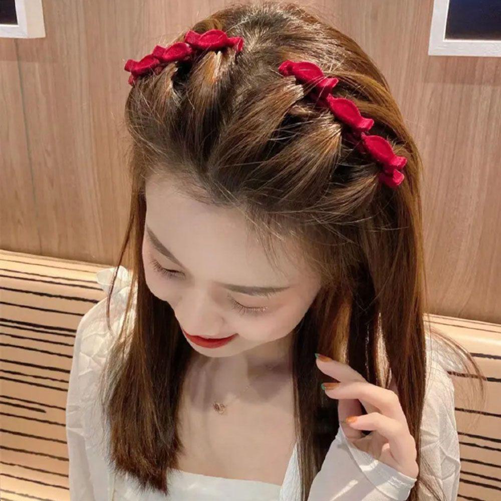Kẹp Tóc Mái Tạo Kiểu Thắt Bím Nhiều Màu Sắc Cho Nữ