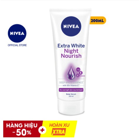 Tinh chất dưỡng thể dưỡng trắng Nivea ban đêm 200ml