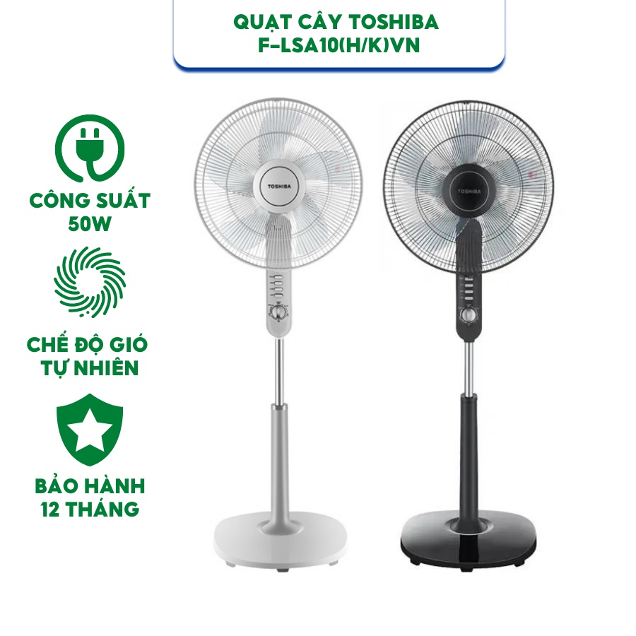 Quạt đứng Toshiba F-LSA10VN model 2022 không khiển Công nghệ Nhật - Hàng chính hãng, New 2022
