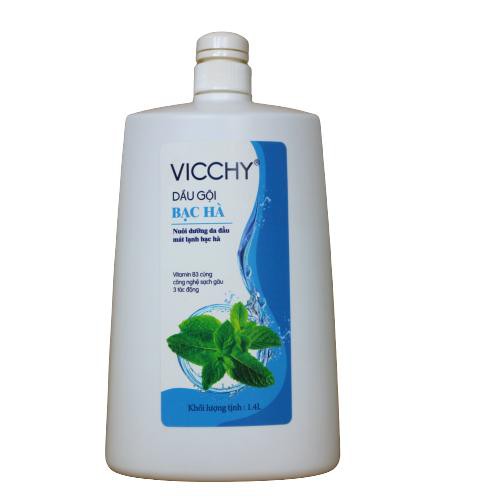 Dầu Gội Vicchy Tinh Chất Bưởi - Bạc hà 1,4kg