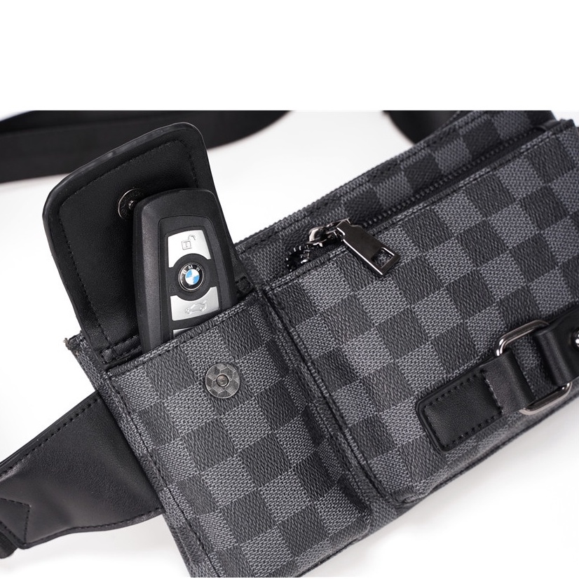 Túi đeo chéo mini nam nữ PUKA da pu chống nước phong cách thời trang đeo hông trẻ trung