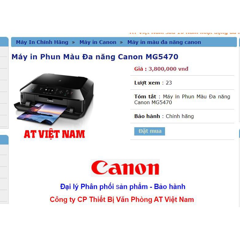 máy in màu in qua wifi đã qua sử dụng giá cực rẻ, canon mG 5470