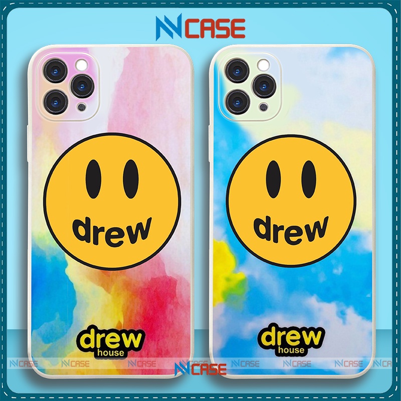 Ốp lưng iPhone Drew cạnh viền vuông silicon mềm dẻo cho iphone 6/6s/7/8/X/XS/XR/11/12/13 Pro Plus Max cute dễ thương đẹp