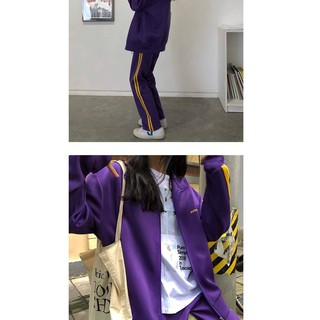 [ORDER] SET ĐỒ THỂ THAO SỌC DÀI TÍM ULZZANG SIÊU CHẤT