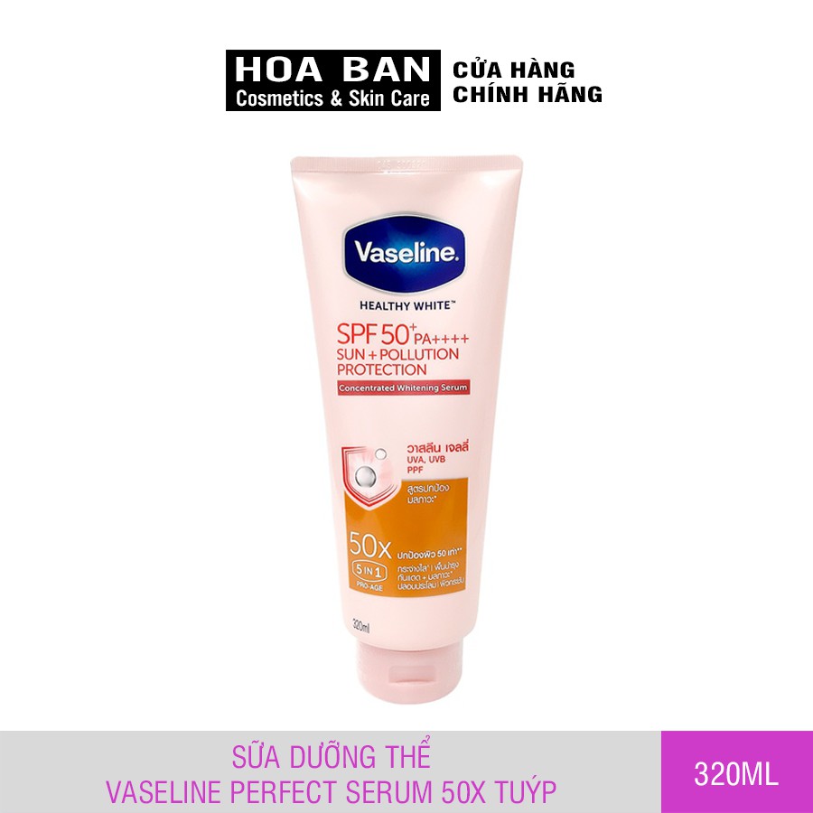 Sữa Dưỡng Thể Vaseline Perfect Serum 50X Tuýp 320ml | BigBuy360 - bigbuy360.vn