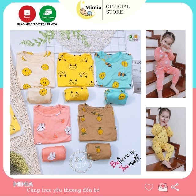 Bộ Dài Tay Thun Lạnh MINKY MOM In Hình Động Vật Dễ Thương Cho Bé Trai, Bé Gái 0 1 2 3 4 5 6 Tuổi, Đồ Bộ Trẻ Em SP004