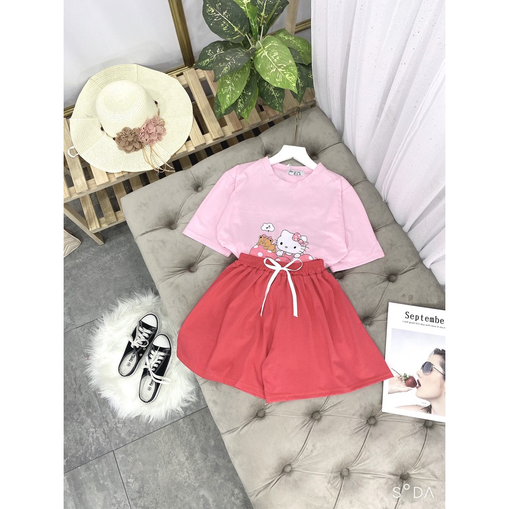 Set đồ nữ cá tính, set quần sóc áo thun đi chơi sang chảnh mùa hè đẹp 8A00086 | BigBuy360 - bigbuy360.vn