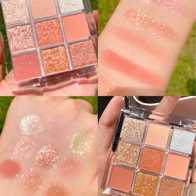 Bảng Mắt Nhũ Vuông 9 Ô Eye Palette Nội Địa