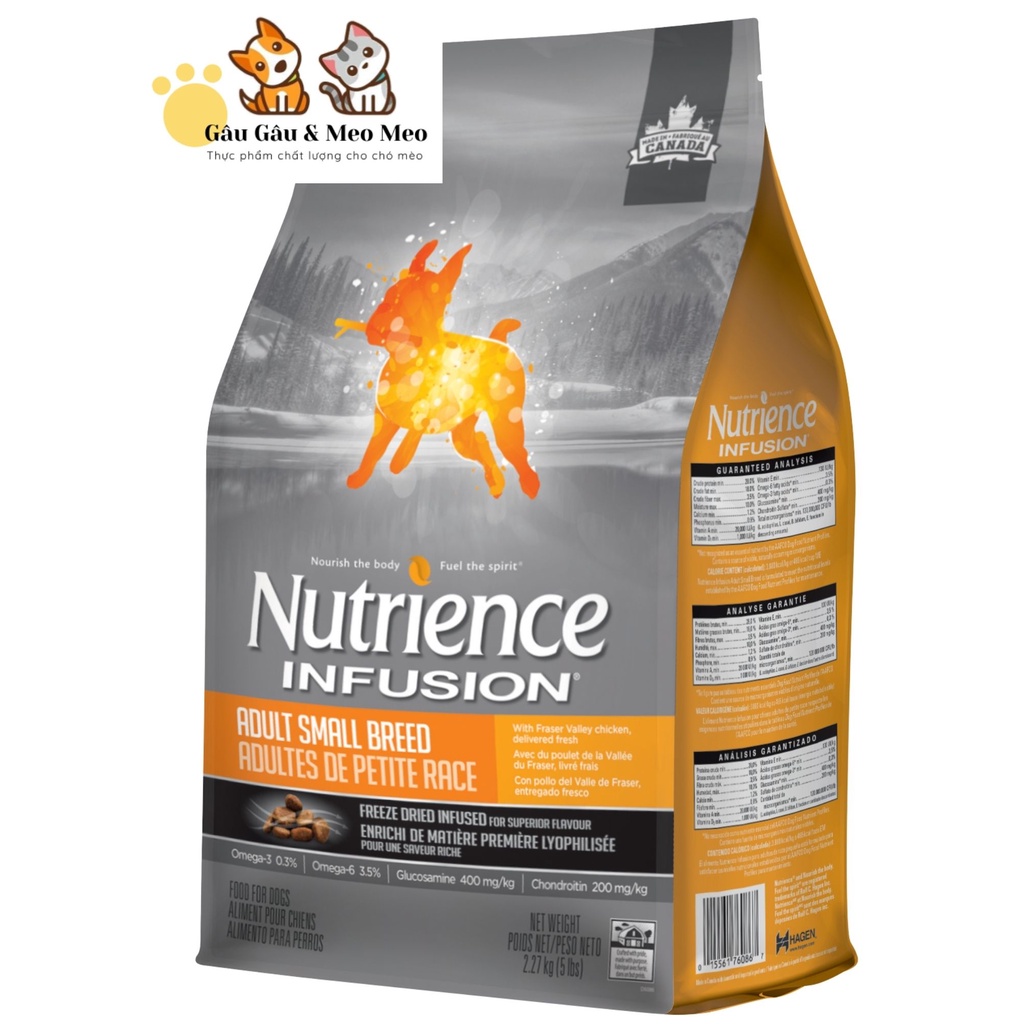 NUTRIENCE - THỨC ĂN CAO CẤP CHO CHÓ Bao 500g