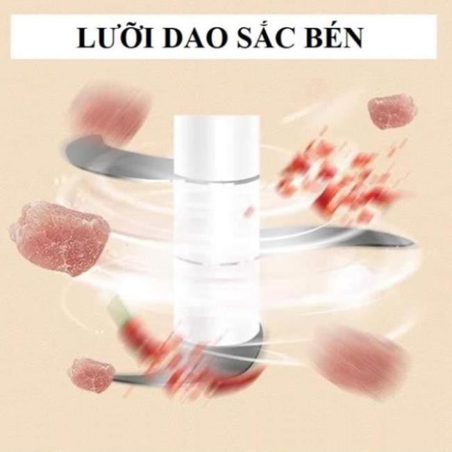 💖Thanh lý💖Máy xay mini cầm tay đa năng sạc pin cao cấp xay tỏi ớt, hành, rau củ quả dung tích 250ml