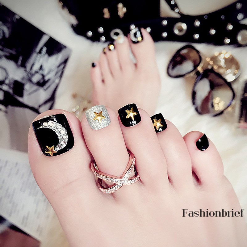 Set 24 Móng Chân Giả Trang Trí Xinh Xắn