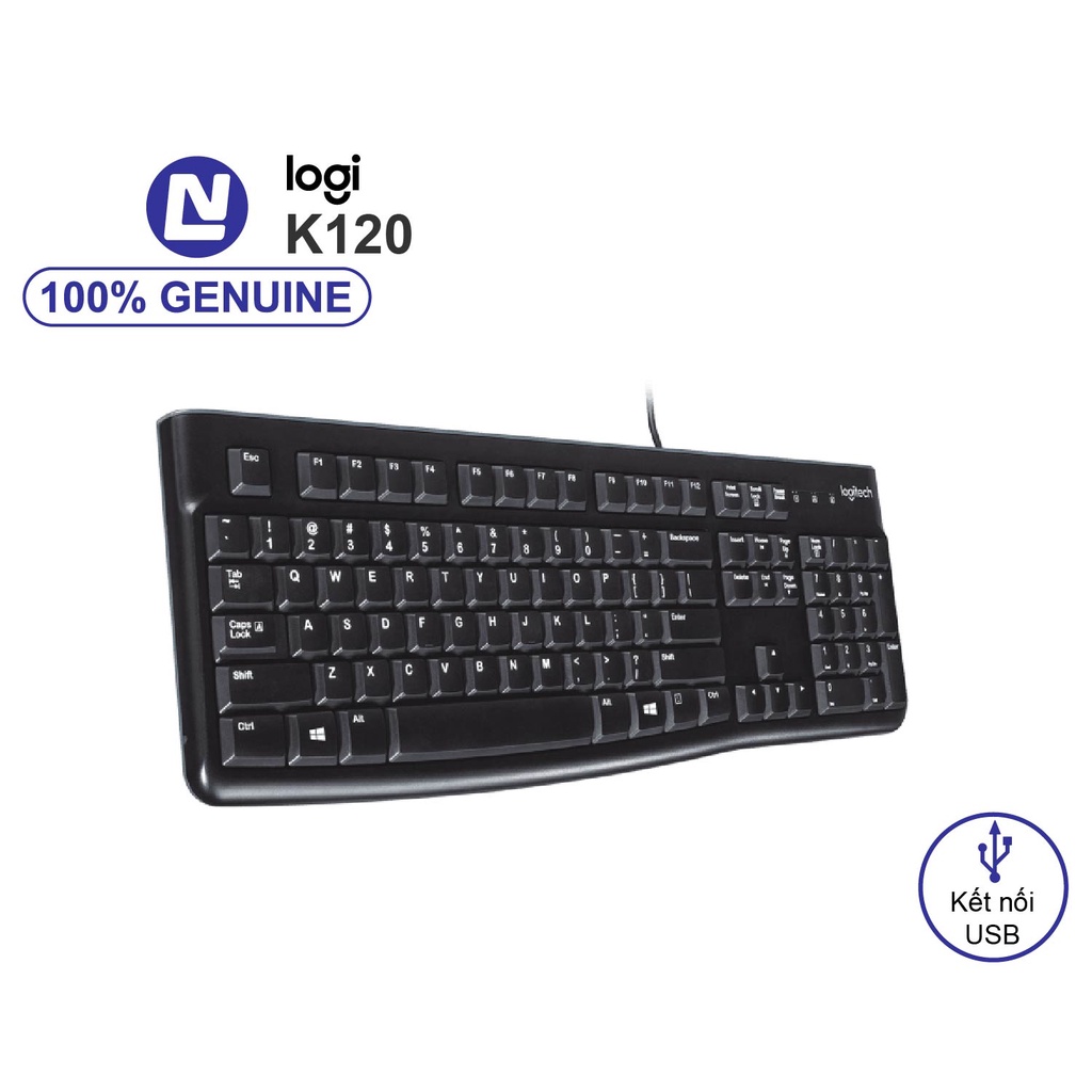 Bàn phím có dây Logitech K120 kết nối bằng cồng USB