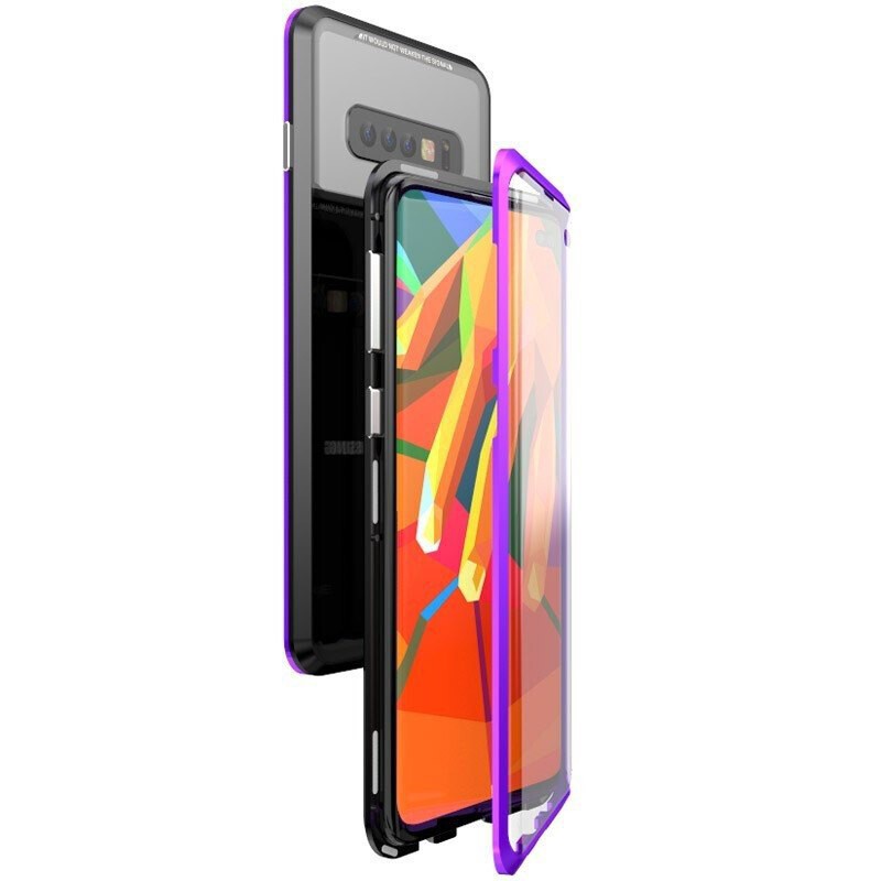 Ốp điện thoại bảo vệ mặt trước và sau 360 độ có nam châm cho Samsung Note 9 8 S8 Plus S9 Plus S10 plus