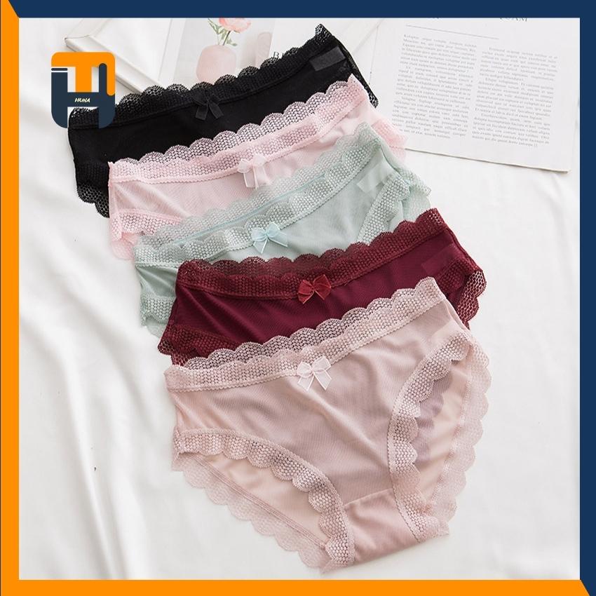 Quần lót nữ sexy HuNa quần lót REN nữ lụa mềm mịn thoángt khí-NH03-NaHu
