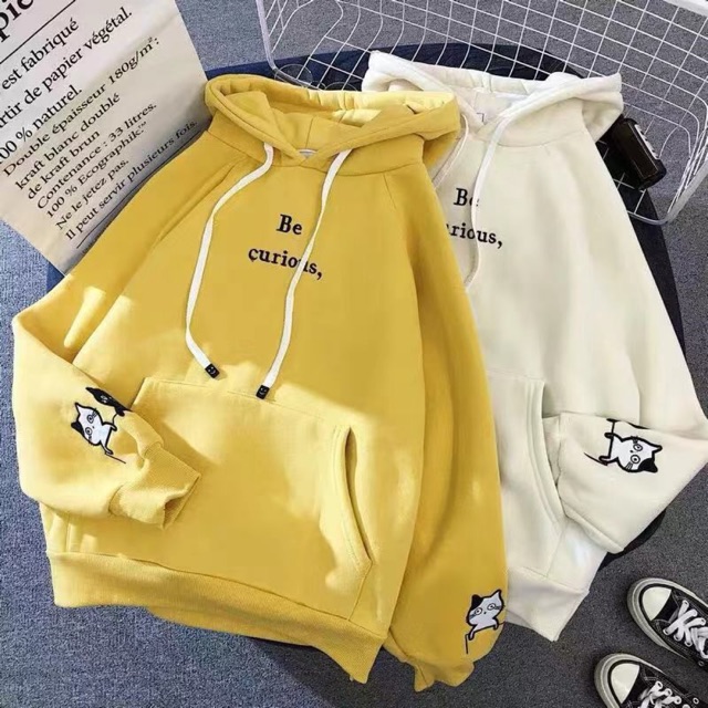 Áo hoodie mèo be in tay