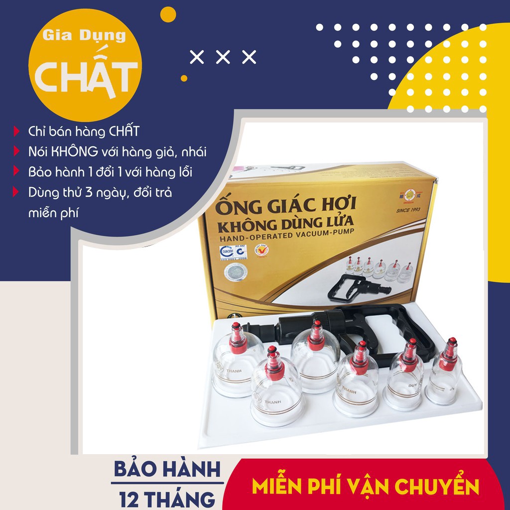 [Hàng Loại 1] Bộ Giác Hơi Không Cần Lửa 12 Ly Kèm 1 Ống Bơm Chuyên Dụng.Bộ giác hơi 12 món không dùng lửa.