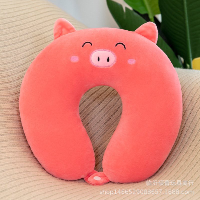 Gối chữ U kê cổ chống đau mỏi vai gáy dùng cho văn phòng, gối U mang đi du lịch chất nỉ nhung và bông gòn được chọn mẫu