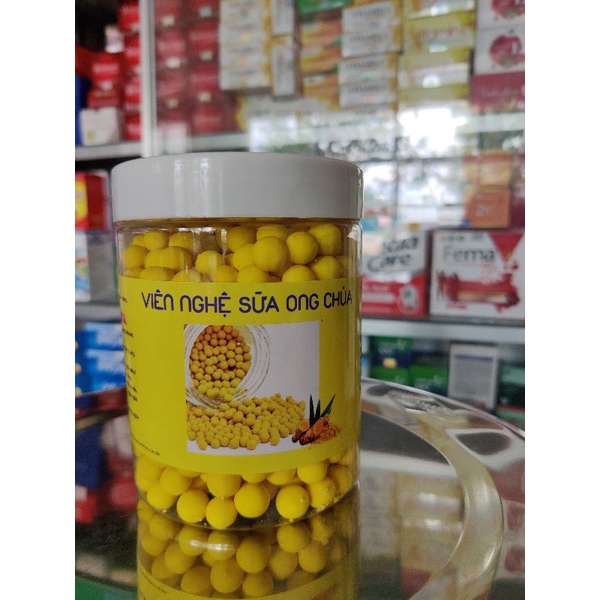 500gram viên nghệ sữa ong chúa chính hãng hỗ trợ bao tử,đẹp da,giảm thâm nám. giải độc gan