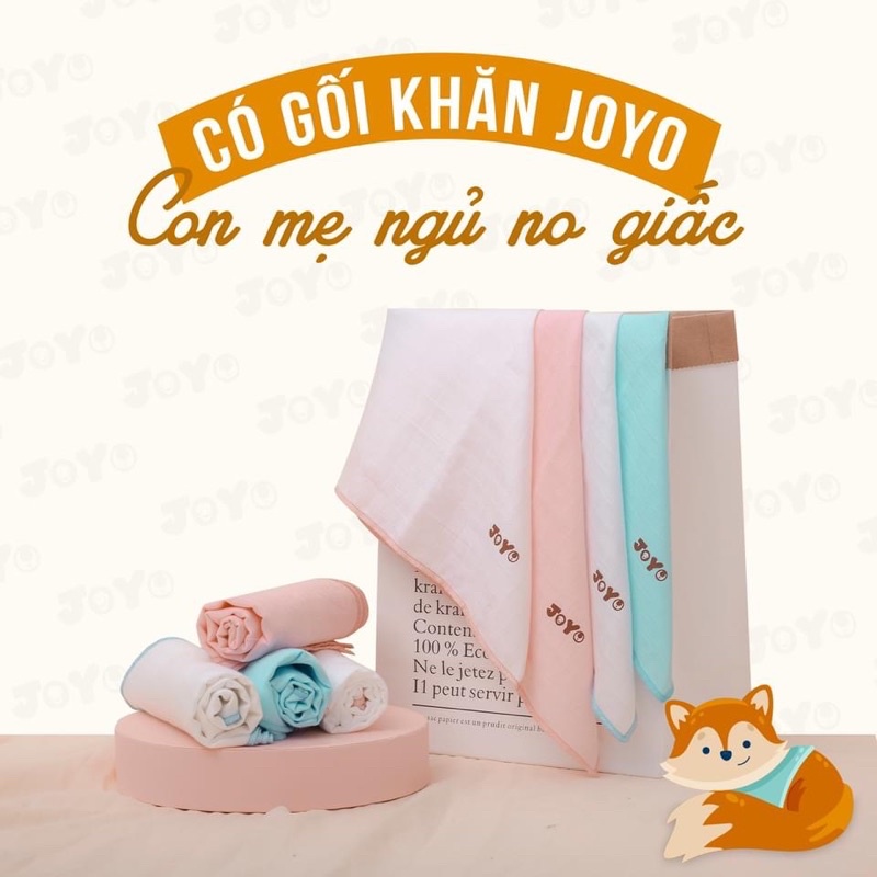 Joyo - Set 5 khăn sữa mềm mịn, thấm hút cho bé