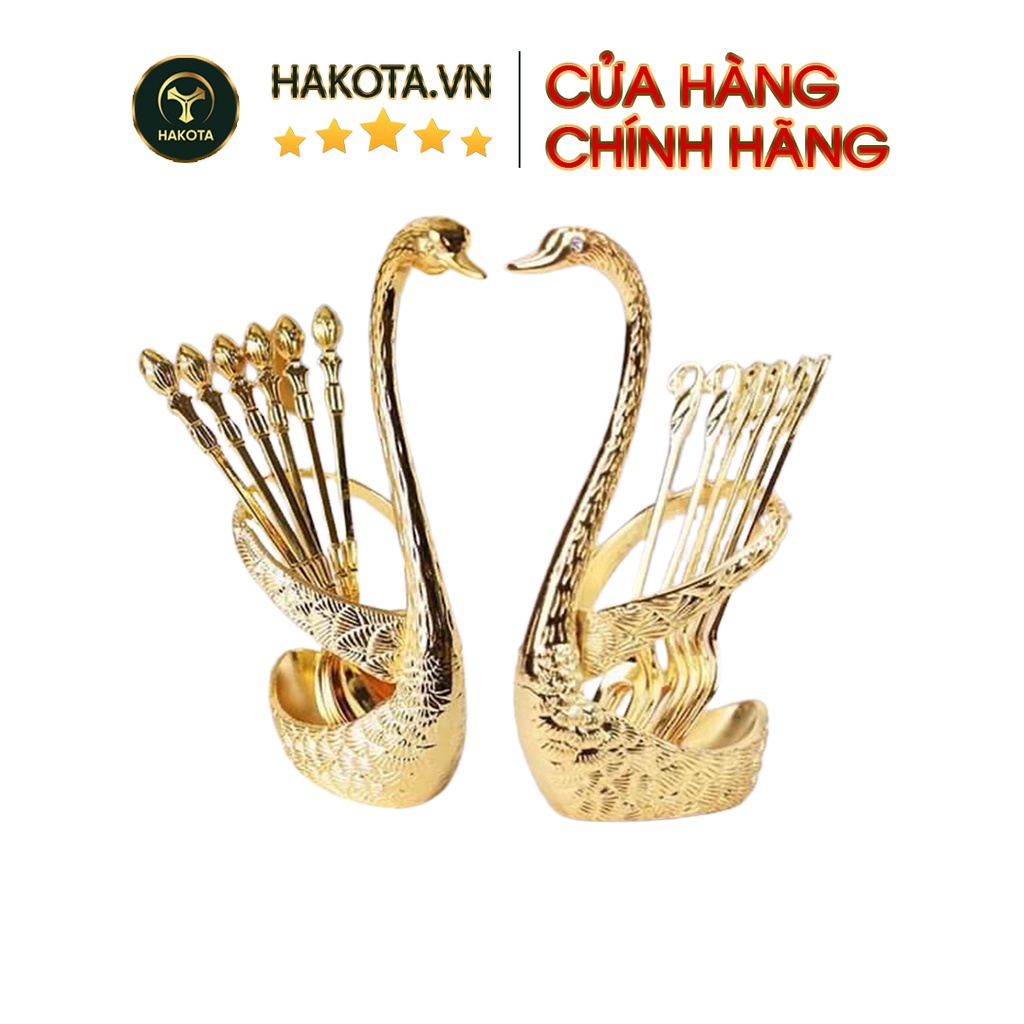 Bộ đựng thìa dĩa hình thiên nga siêu sang
