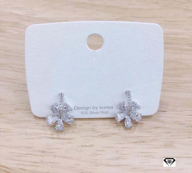 BÔNG TAI BẠC MẶT HOA CHO NỮ SIÊU XINH