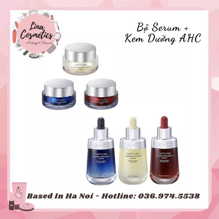 Bộ Serum & Kem Dưỡng AHC Capture Solution Prime Cream