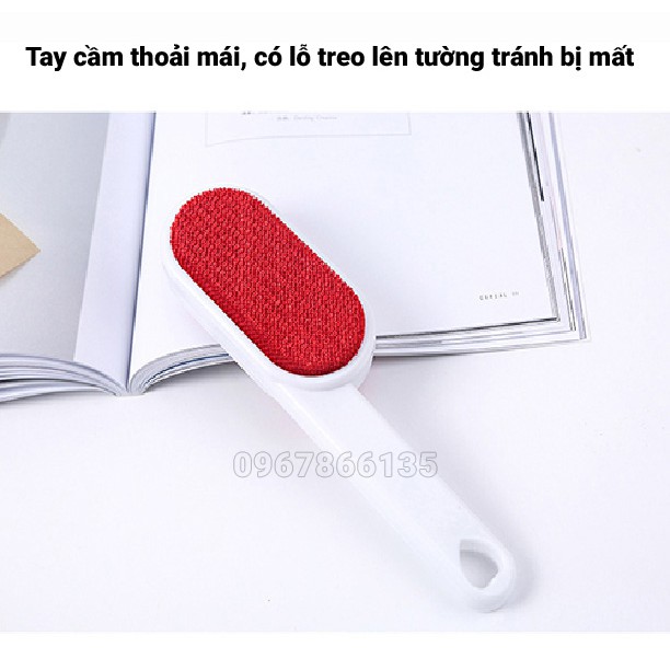 Bàn Chải Tĩnh Điện Làm Sạch Lông Quần Áo – Chổi Quét Tĩnh Điện 2 Mặt Làm Sạch Lông Chó Mèo, Lông Tơ
