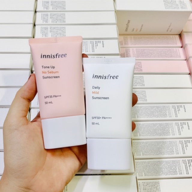 KEM CHỐNG NẮNG INNISFREE DAILY UV PROTECTION CREAM NO SEBUM 50ml mild innisfree