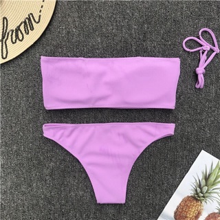 Set bikini quây tím khoai môn