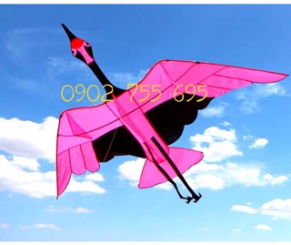[MUA 1 ĐƯỢC 2] Diều hồng hạc màu hồng + TẶNG tay cầm thả diều 150 mét + túi vải đựng (diều 3d, diều đẹp, diều độc lạ)