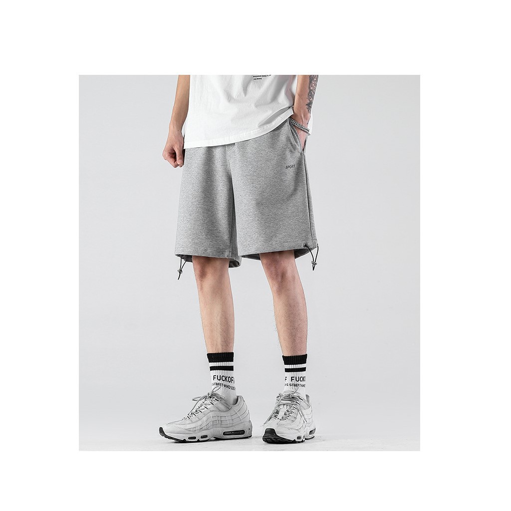 Quần short nam Anyoung quần đùi nam phong cách thể thao chất da cá dây rút 2 trong 1 QD011