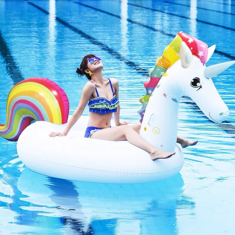 Phao Bơi Kì Lân Magic 275cm Khổng Lồ Người Lớn Kèm Bơm + Phao Mini