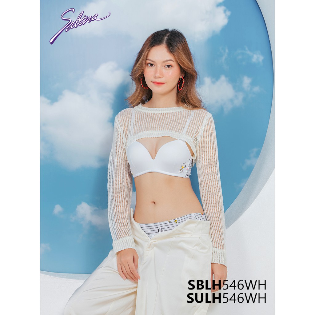Combo Áo Lót Mút Vừa Không Gọng Và Quần Đồng Bộ Màu Trắng Phối Họa Tiết Snoopy Collection By Sabina SBLH546WH+SULH546WH | BigBuy360 - bigbuy360.vn