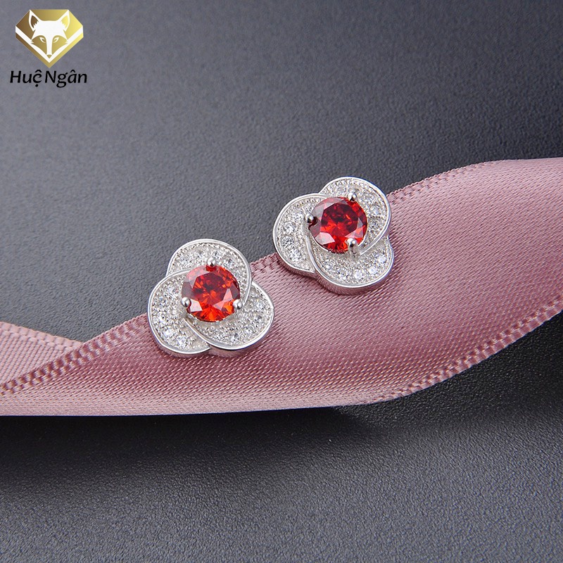 Bông tai bạc Ý 925 Huệ Ngân - Cỏ Ba Lá RYE140866